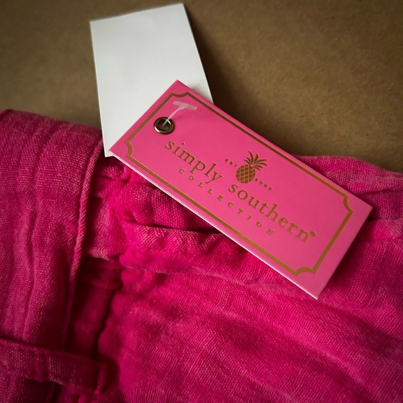 ‼️ 2 FOR $10 ‼️ Simply Southern Linen mint and pink shorts - Picture 12 of 12